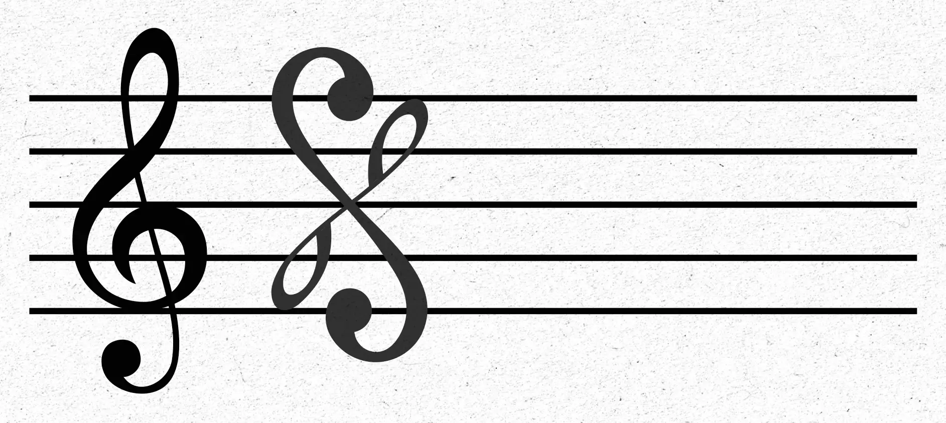 Comparing treble and equidistant clefs